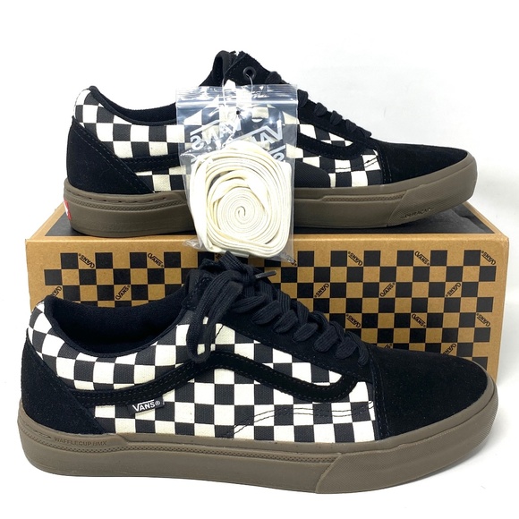 Vans Other - VANS Old Skool BMX Check Low Top Men’s Suede Canvas Sneakers Size VN0005UZ39L